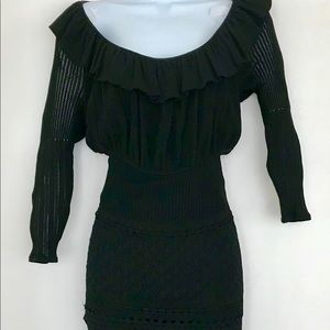 Catherine Malandrino  diamond knit over knee-dress